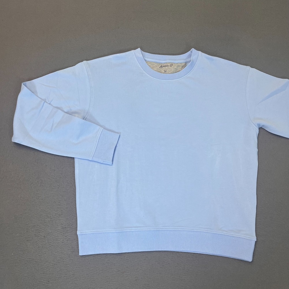 Johnnie-O Womens Sz Med Penny Sweatshirt Pullover Gulf Blue‎ Cotton Modal Golf